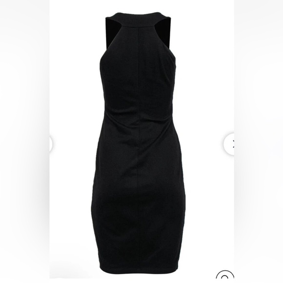 Bailey 44‎ Black Sheath Midi Dress Gathered Front Womens Size Small (490) - Picture 1 of 3
